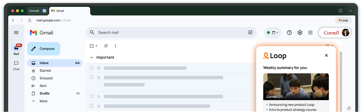 Loop Gmail extension preview